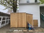 Outside Shower and storage shed